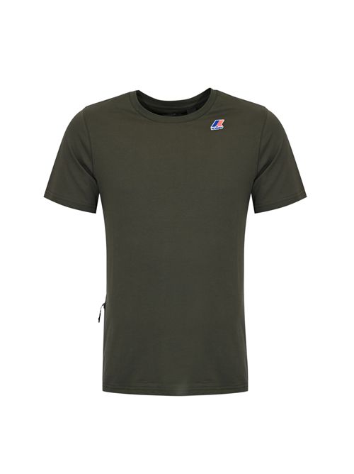 T-shirt Leonide in jersey di cotone Green Blackish K-WAY | K7142KWWMR