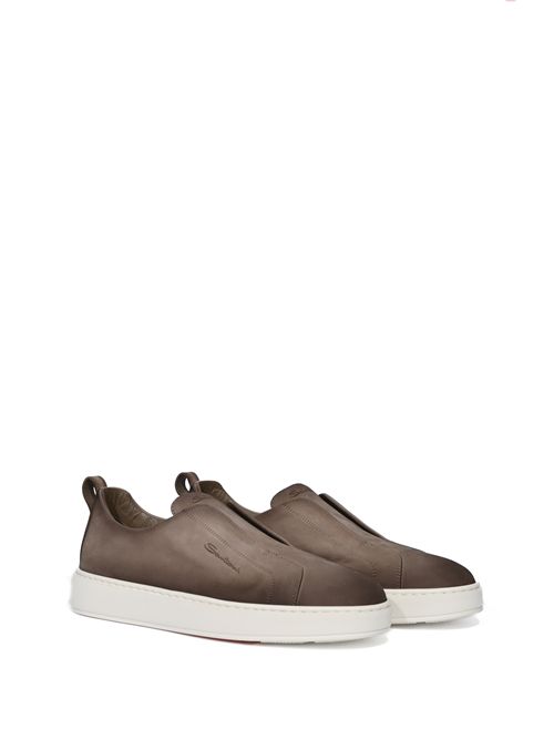 Sneakers senza lacci Victory-Fehu59 in pelle scamosciata Beige Santoni | MBCD21995BARTFEHE55