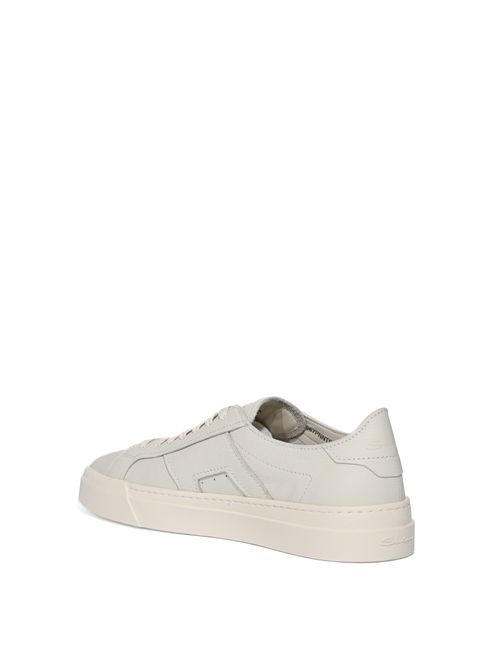Sneakers DBS in pelle bianco Santoni | MBGT21967PNNTSIWI48