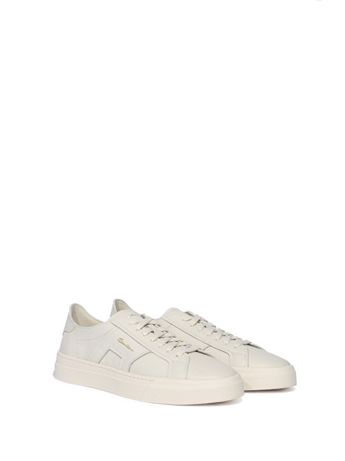 Sneakers DBS in pelle bianco Santoni | MBGT21967PNNTSIWI48