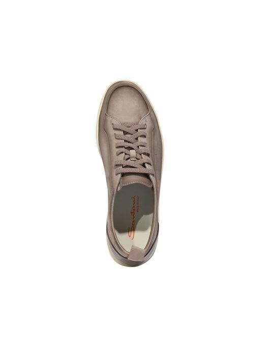 Sneakers in suede e pelle Beige Santoni | MBNO22184TIRTFEHE55