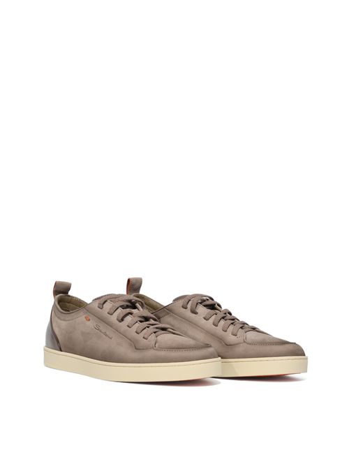 Sneakers in suede e pelle Beige Santoni | MBNO22184TIRTFEHE55