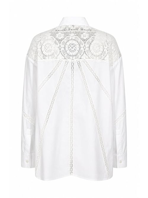 Camicia Jessika in popeline di cotone con ricami Semicouture | S6SG25A03-0