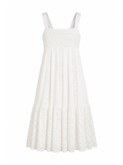Abito Lana in popeline di cotone e pizzo Semicouture | S6SG27A03-0