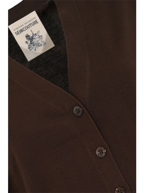 Cardigan Amanda in maglia di cotone leggero Semicouture | Y6SA26A10V1