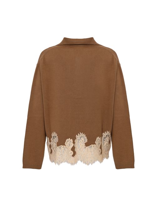 Polo Aureliana in cotone con dettaglio pizzo Semicouture | Y6SH06V59-0