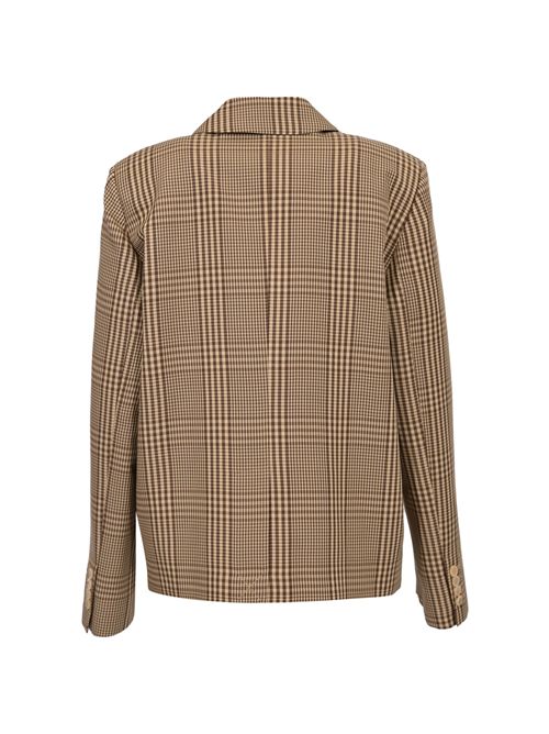 Giacca Christina in misto viscosa e lana con fantasia check Semicouture | Y6SI54PDG07