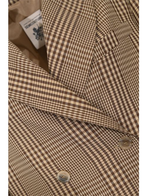 Giacca Christina in misto viscosa e lana con fantasia check Semicouture | Y6SI54PDG07