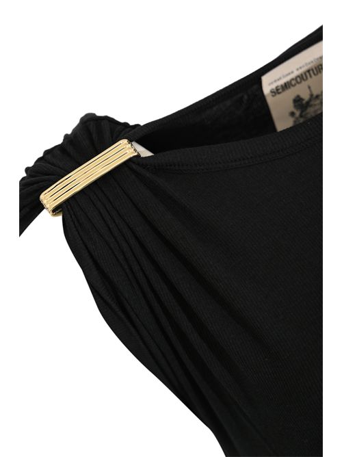 Abito Pura in misto cotone e lyocell a costine Semicouture | Y6SJ23Y69-0