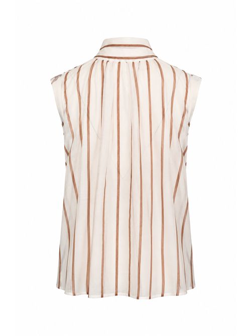 Top Jana in mussola di cotone a righe Semicouture | Y6SK51RG105
