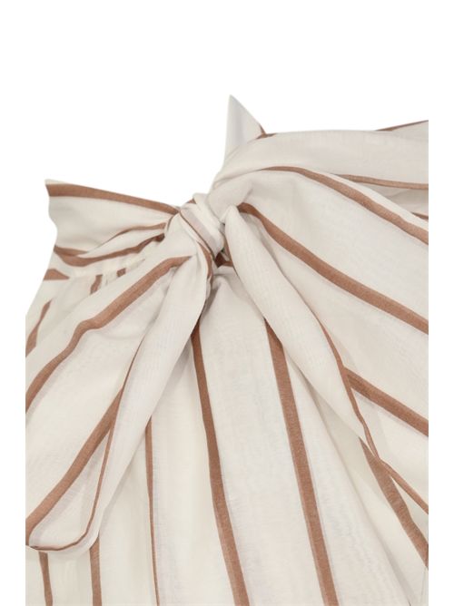 Top Jana in mussola di cotone a righe Semicouture | Y6SK51RG105