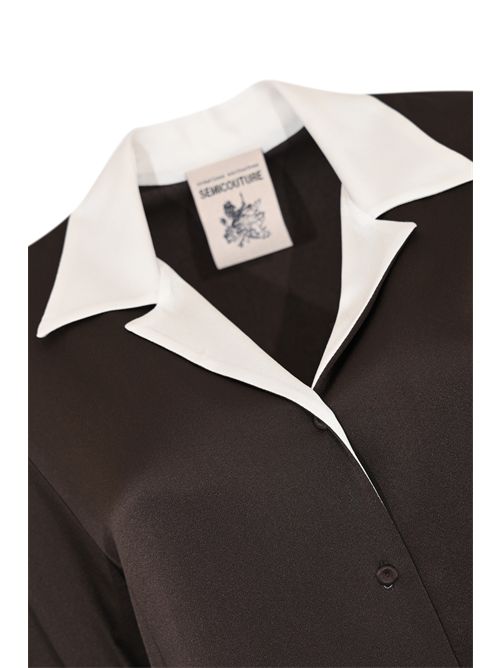 Camicia Marina in raso di misto seta Semicouture | Y6SM07V22-0