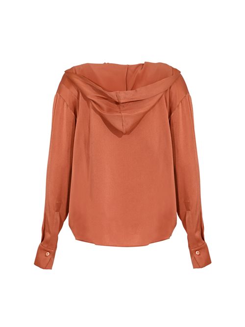 Camicia con cappuccio Adelina in raso di misto resta Semicouture | Y6SM14U03-0