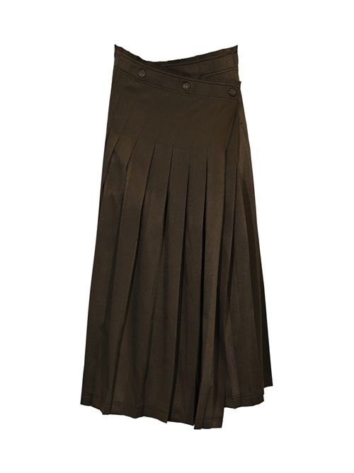 Gonna plissettata Luisa in raso di misto seta Semicouture | Y6SM36V22-0