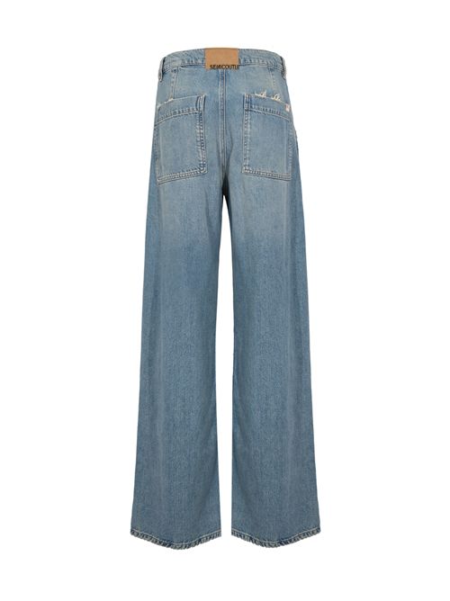 Jeans a gambia ampia Jacinta in denim di misto cotone Semicouture | Y6SY10JNS37