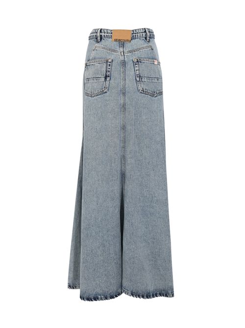 Gonna lunga Letizia in denim di tencel Semicouture | Y6SY12JNS69