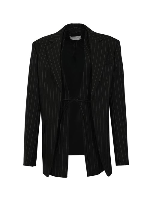 Blazer sartoriale SPXDIVINA in gabardina di lana gessata SPORTMAX | 2612041051600004