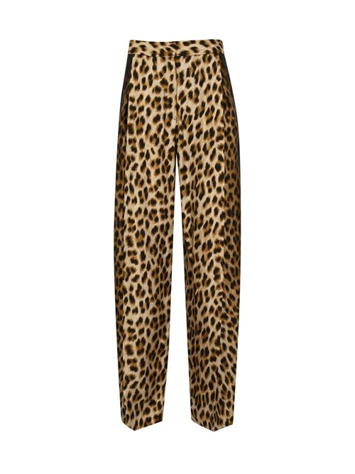 Pantalone SPXOBLO in twill di pura seta animalier SPORTMAX | 2612131052600001