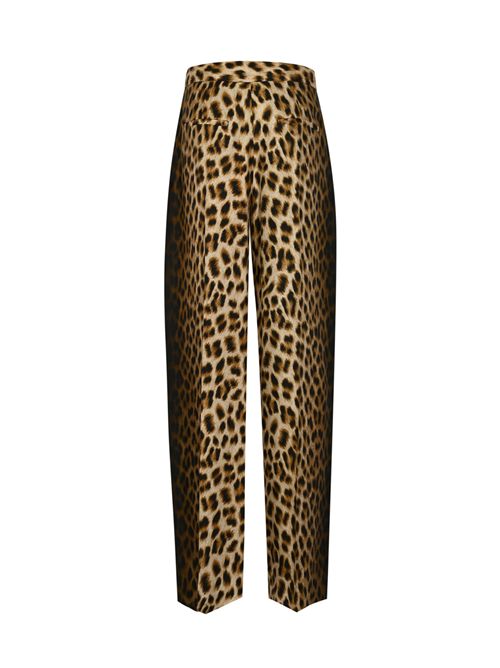 Pantalone SPXOBLO in twill di pura seta animalier SPORTMAX | 2612131052600001