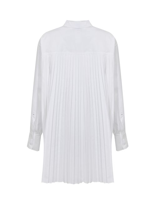 Over shirt SPXNESPOLA in misto cotone con dettaglio plissé Bianco SPORTMAX | 2612191031600001