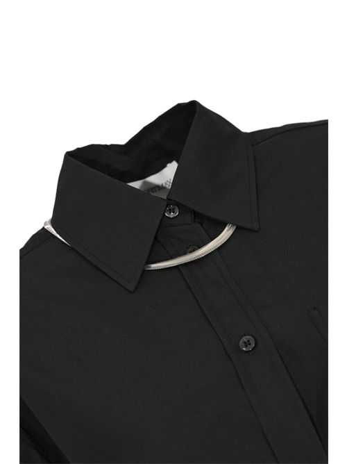 Over shirt SPXNESPOLA in misto cotone con dettaglio plissé Nero SPORTMAX | 2612191031600003