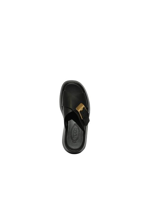Sandalo in pelle con fibbia TOD'S | XXW95L0JW50N6MB999