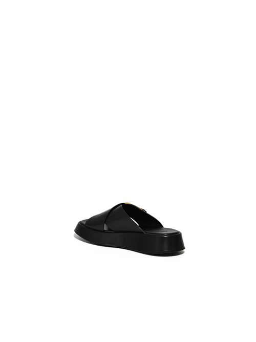 Sandalo in pelle con fibbia TOD'S | XXW95L0JW50N6MB999
