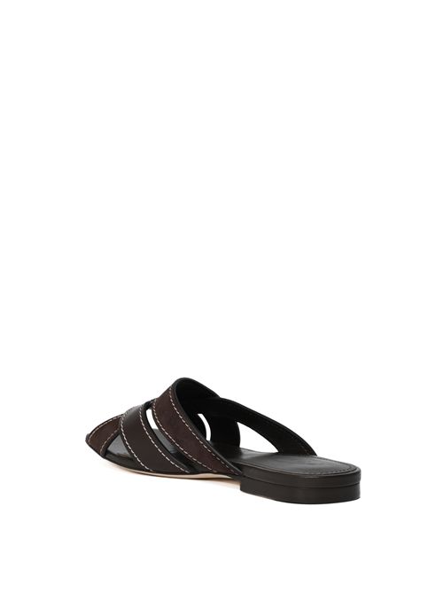 Sandalo in Pelle Liscia e Scamosciata Marrone TOD'S | XXW99L0JY50V1SS808