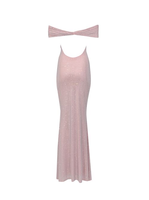 Abito lungo Key in tulle doppiato con strass TWENTYFOURHAITCH | A0073CIP