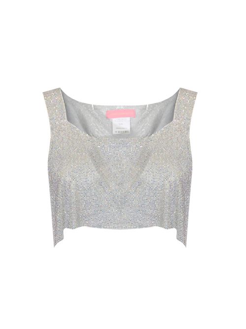 Top New Atene in maglia metallica con strass TWENTYFOURHAITCH | A0092CRY