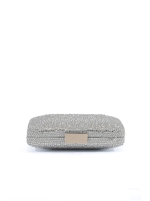 Clutch Niger con cristalli Argento TWENTYFOURHAITCH | LB10095ARG