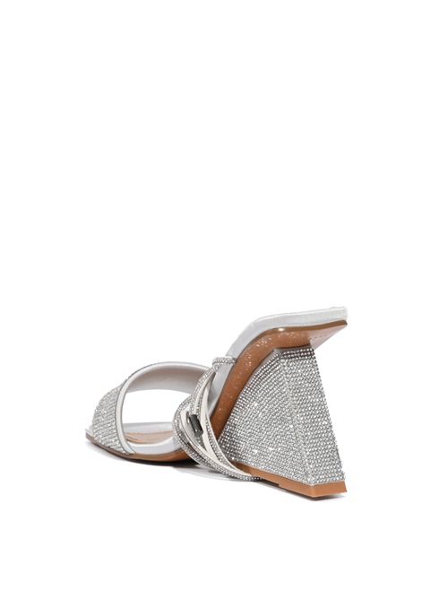 Zeppa Lezira con lacci e strass TWENTYFOURHAITCH | S0118ARG