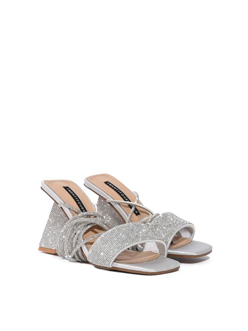 Zeppa Lezira con lacci e strass TWENTYFOURHAITCH | S0118ARG