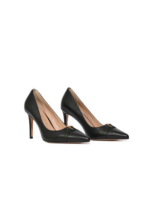Décolleté alte in pelle Nero TWINSET | 261TCP03000006