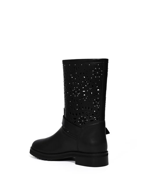 Stivali Biker in pelle traforata TWINSET | 261TCP08800006