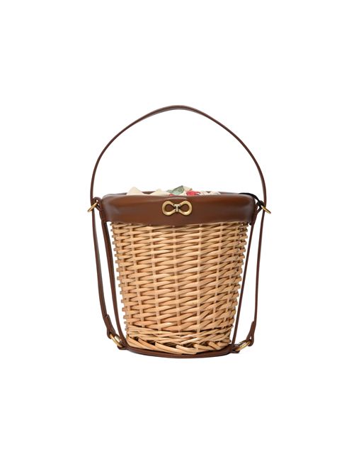 Borsa secchiello in vimini con pochette TWINSET | 261TD825300193