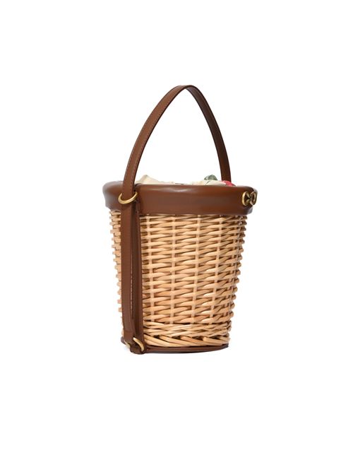 Borsa secchiello in vimini con pochette TWINSET | 261TD825300193