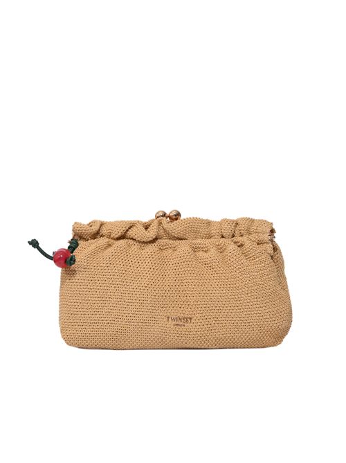 Borsa clutch in rafia con charm Paglia TWINSET | 261TD828000193