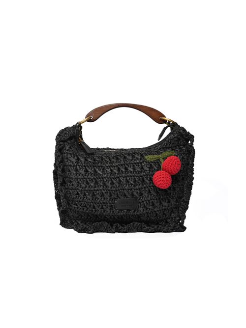 Borsa Croissant in rafia crochet con ciliegie TWINSET | 261TD830100006