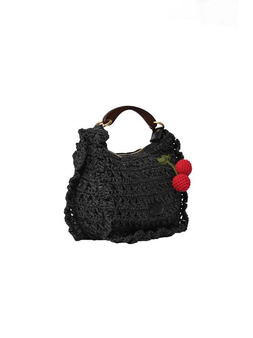 Borsa Croissant in rafia crochet con ciliegie TWINSET | 261TD830100006