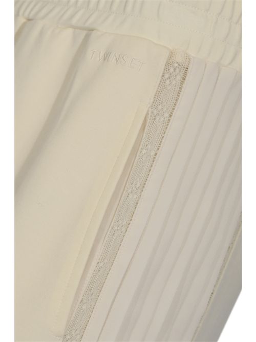 Pantaloni in punto milano di viscosa con crêpe de Chine riciclato TWINSET | 261TE205000381