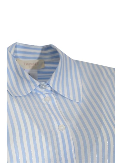 Camicia in popeline a righe Giglio/Topazio TWINSET | 261TE208113281