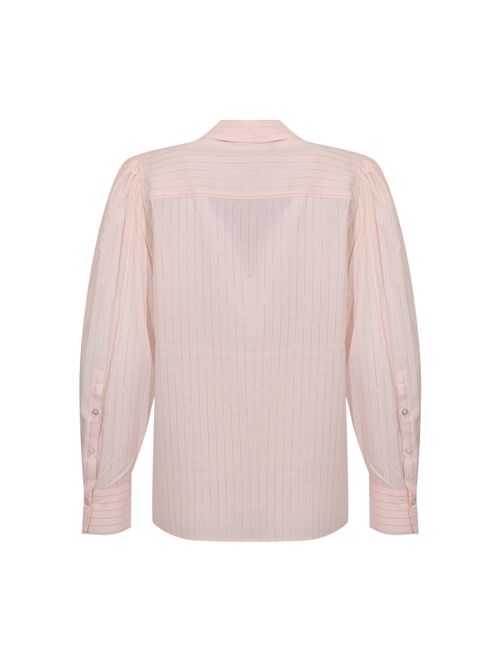 Camicia in popeline a righe Rosa/Sabbia TWINSET | 261TE208113282
