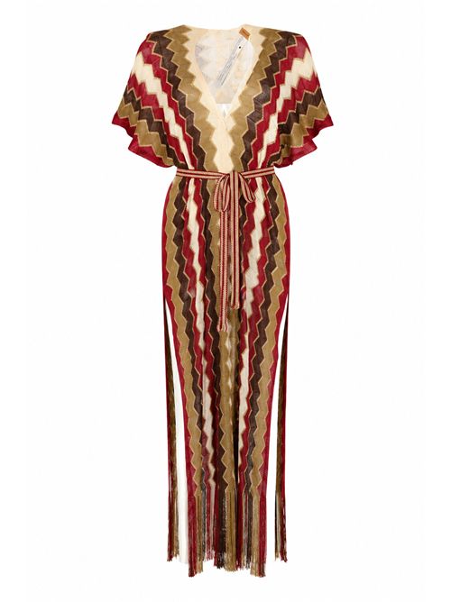 Caftano lungo in misto viscosa a righe multicolor TWINSET | 261TO525013519