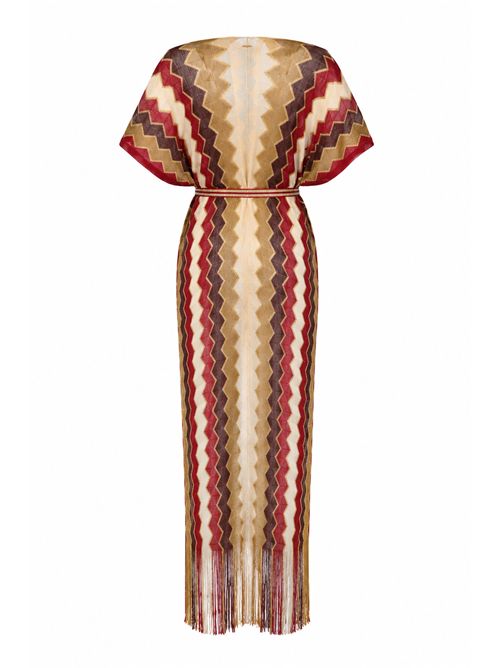 Caftano lungo in misto viscosa a righe multicolor TWINSET | 261TO525013519