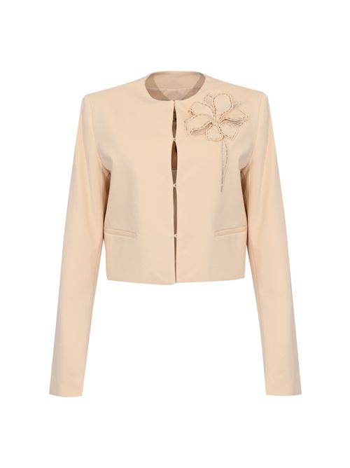 Giacca in maglia di misto viscosa con dettaglio floreale TWINSET | 261TP205307222