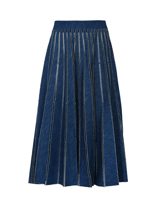 Gonna lunga in denim plissé TWINSET | 261TP235001611