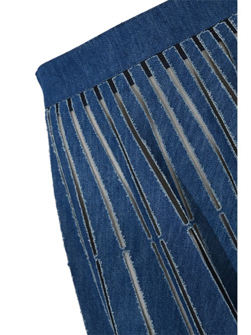 Gonna lunga in denim plissé TWINSET | 261TP235001611