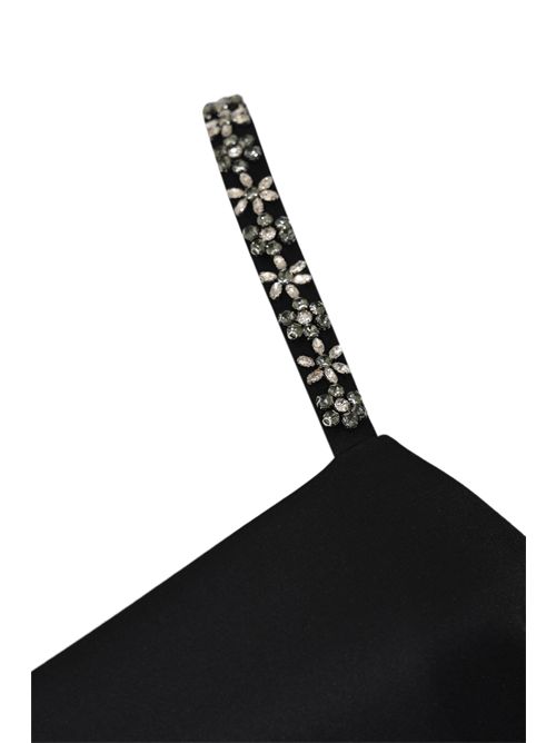 Abito corto in duchesse con ricamo gioiello TWINSET | 261TP241100006