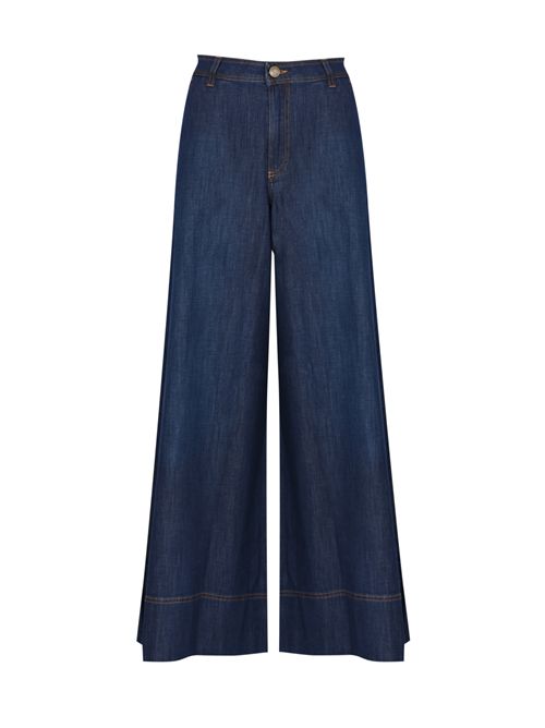 Jeans a palazzo in denim stretch TWINSET | 261TP267101313